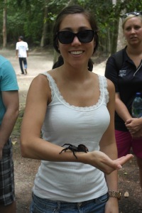 Emily - one of only 2 brave enough to hold the tarantula