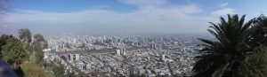 The amazing view over Santiago